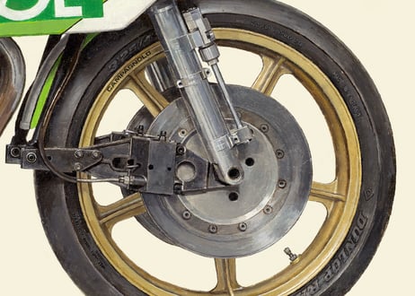 A2/B2規格サイズ愛蔵版プリント 1981 KAWASAKI KR1000 - KAWASAKI FRANCE KVAS / #3704145HQ