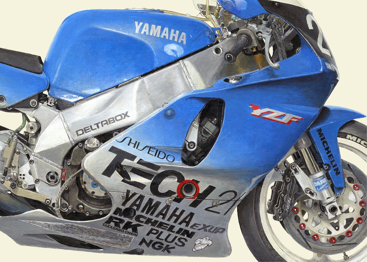 A2/B2規格サイズ愛蔵版プリント 1990 YAMAHA YZF750 (0WB7) -