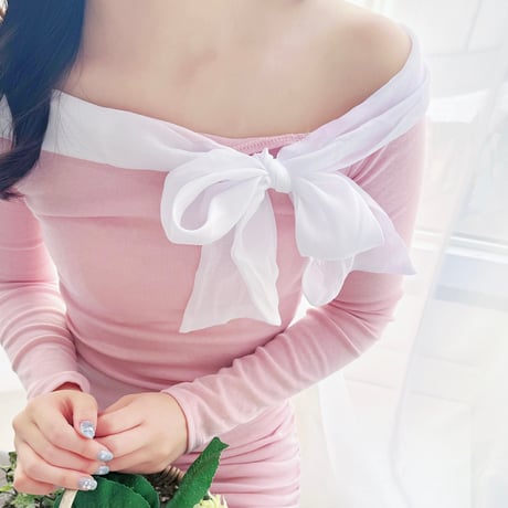 off shoulder ribbon
