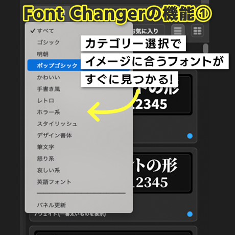 【無料お試し版】Photoshop用フォント適用プラグインFont Changer【V1】