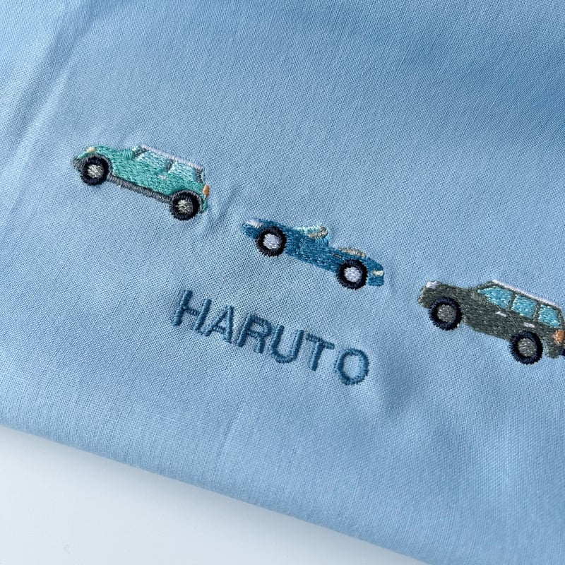 給食袋コップ入れ２枚セット  ヴィンテージデニム調スター柄(グレー＆ブラック) コップ袋 | ファミリア公式サイト