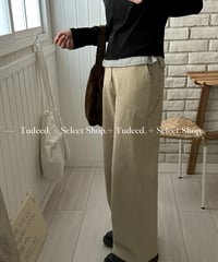 ベージュワークデニムパンツ
