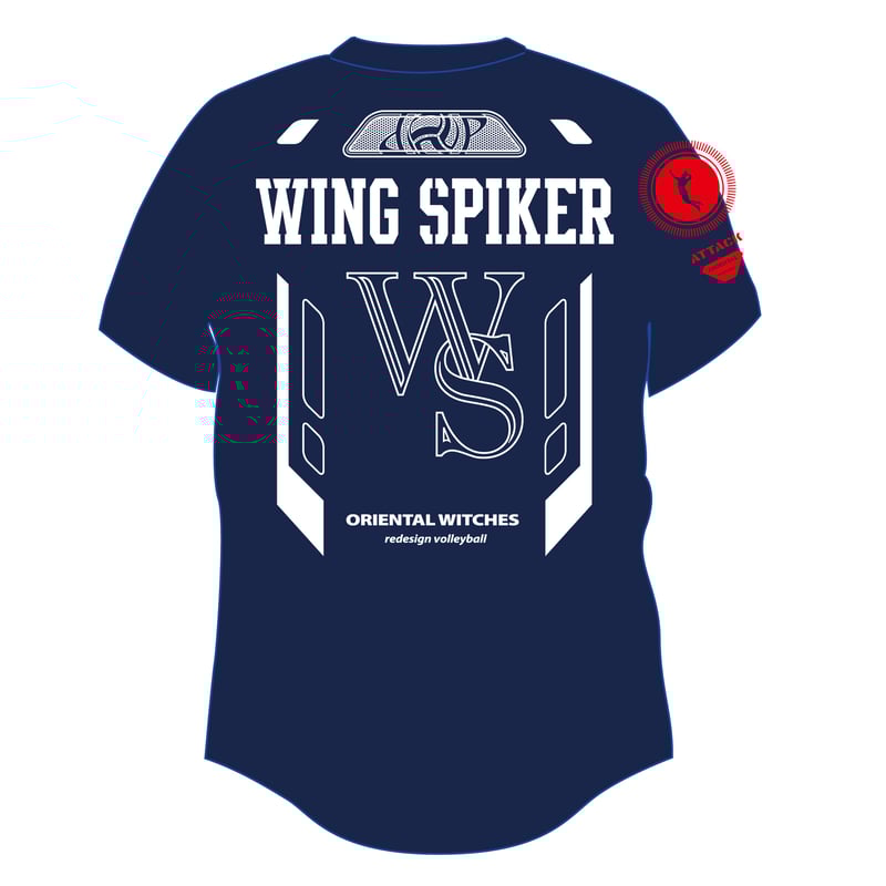WING SPIKER ネイビー（ホワイト×レッド） | ORIENTAL WITCHES