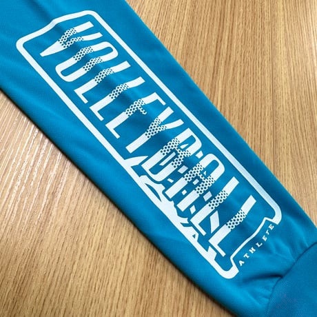 ドライフィットロングスリーブTシャツ2025 ターコイズ（ホワイト×レッド）