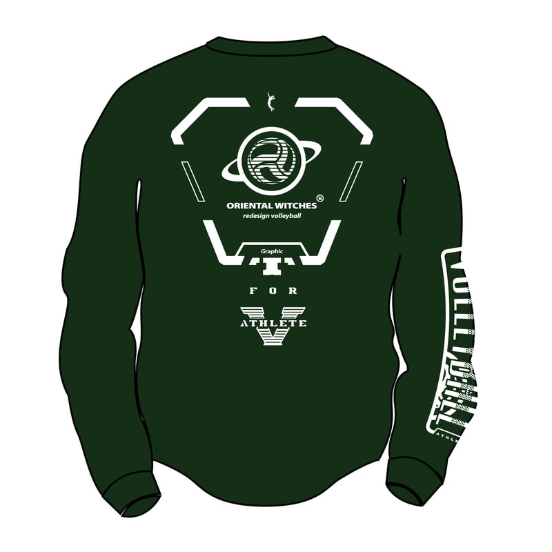 ドライフィットロングスリーブTシャツ2025 アーミーグリーン（ホワイト