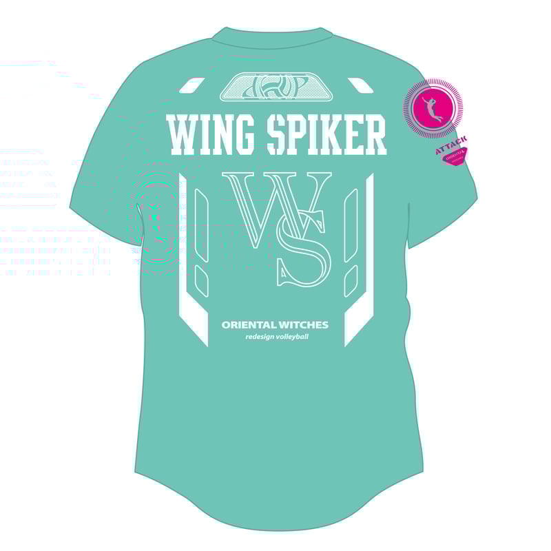 WING SPIKER ミントグリーン（ホワイト×ホットピンク
