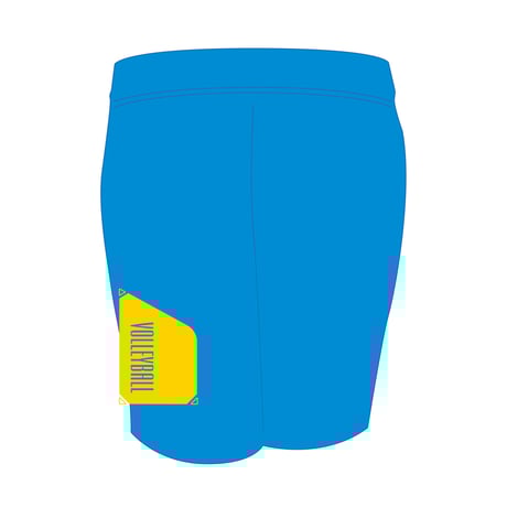 OWドライフィットハーフパンツ　ターコイズ（ホワイト×サンイエロー）