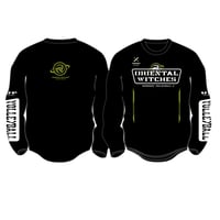 ドライフィットロングスリーブTシャツ2023　ブラック（ホワイト×グリーンティー）