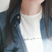 適度なシワが可愛い！ホワイト淡水パールのネックレス