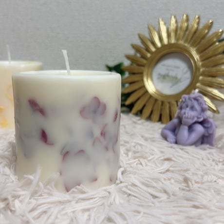 【受注販売】ドライフラワー入りキャンドル