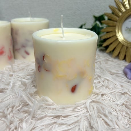 【受注販売】ドライフラワー入りキャンドル
