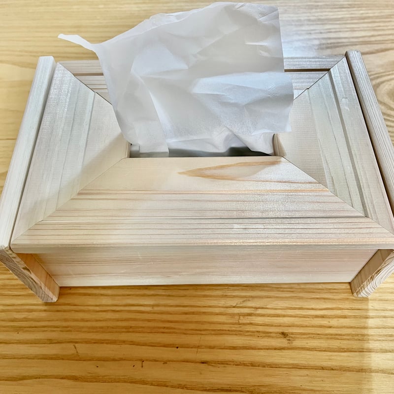 桧（ヒノキ）無垢材 ティッシュケース | 誠工房