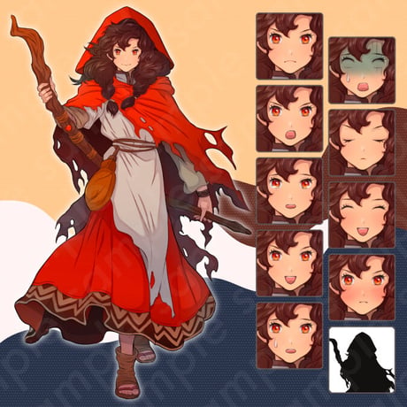 Fantasy Character Bundle: Wizard, Swordsman, Elf, Beastmaster - 10 Faces, Full-Body & Extras