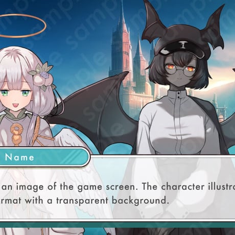 White-Haired Angel Girl Illustration - Fantasy Character Art with 10 Expressions + More