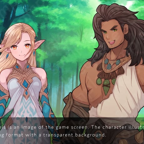 Fantasy Beastmaster & Martial Artist: Tanned, Brown-Hair - 10 Expressions, Full-Body & Silhouette