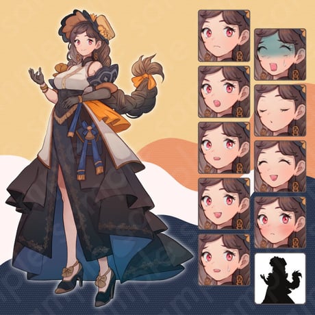Character Set 08: Merchant, Alchemist, Receptionist, Priest to Bunny Girl - 10 Expressions Each