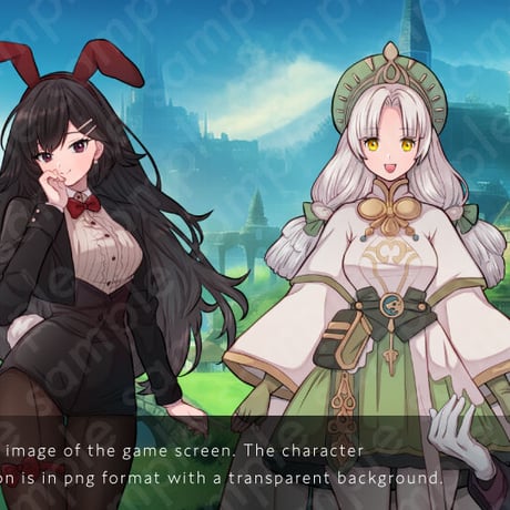 Character Set 08: Merchant, Alchemist, Receptionist, Priest to Bunny Girl - 10 Expressions Each