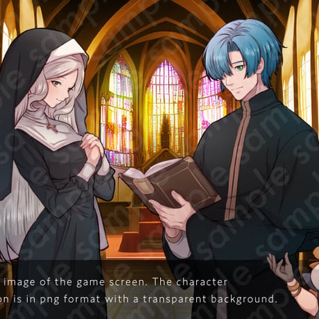 Character Set 08: Merchant, Alchemist, Receptionist, Priest to Bunny Girl - 10 Expressions Each