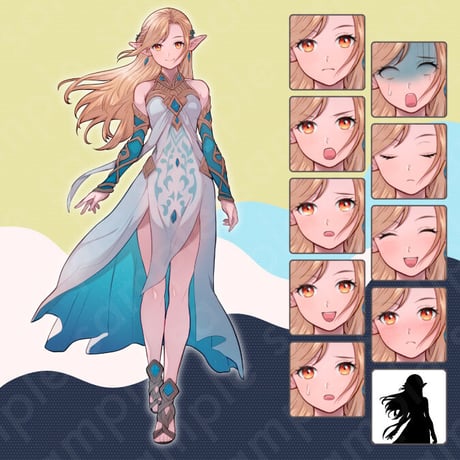 Fantasy Character Bundle: Wizard, Swordsman, Elf, Beastmaster - 10 Faces, Full-Body & Extras