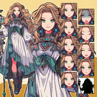Pixel Art Sorceress - Blonde Mage with 10 Expressions + More