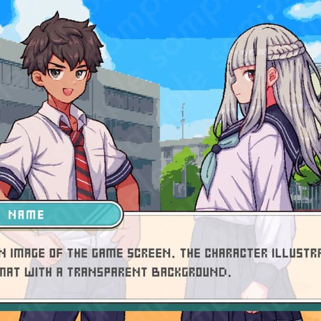Pixel Art - Brown-haired Heroic Jr. High Boy in Uniform - 10 Expressions + More