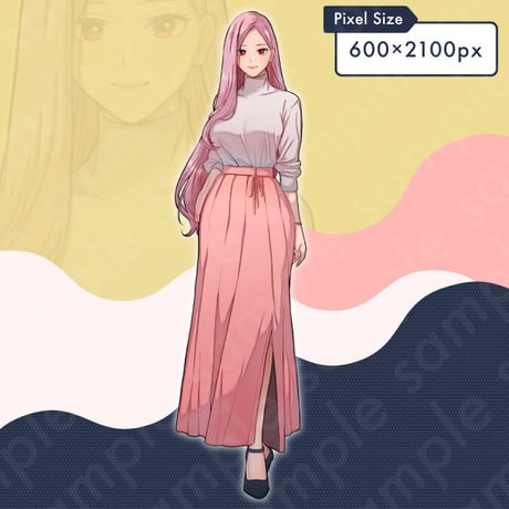 Pink-haired Lady - Modern, 20s, Teacher/Student, 10 Expressions + More.