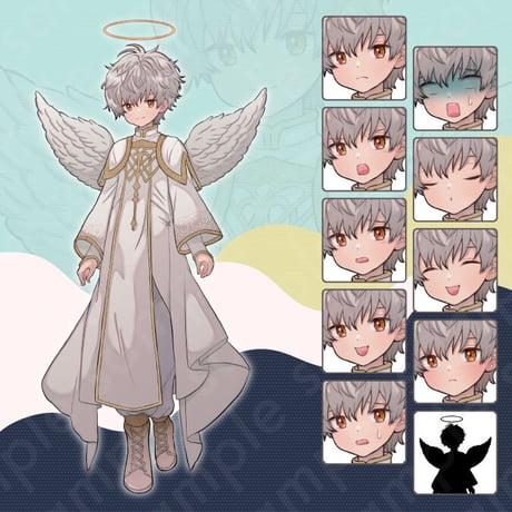 Fantasy 6-Pack: Angel, Mage, Cat-Eared Illustrations | 10 Expressions & Extras - Premium Art