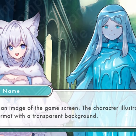 Fantasy Anthro Female - Cat, Wolf, Fox - White | Standee Art - 10 Expressions & More