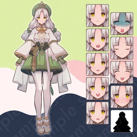Character Set 08: Merchant, Alchemist, Receptionist, Priest to Bunny Girl - 10 Expressions Each