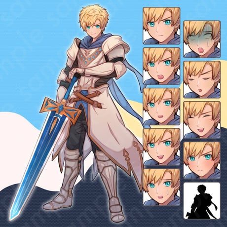 Fantasy Character Bundle: Wizard, Swordsman, Elf, Beastmaster - 10 Faces, Full-Body & Extras