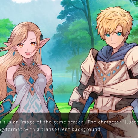 Elven Princess & Blonde Mage Character Illustration: Fantasy, Full-Body with 10 Expressions & More