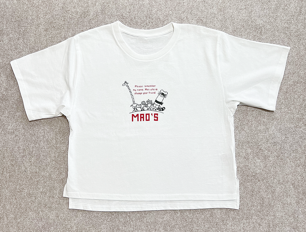 手をつなぐオーバーTシャツ（白） | MAO'S FACTORY