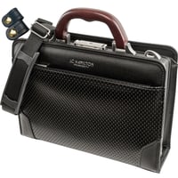 ミニ ダレスバッグ 天然木取手 B5書類対応 日本製 豊岡生産 + 竹八謹製 牛革製ケーブルバンド2個 セット tm0503