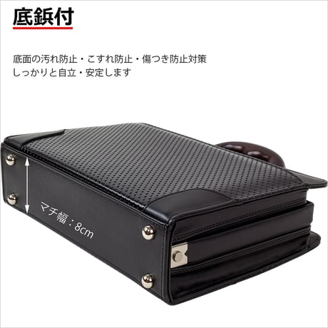 ミニ ダレスバッグ 天然木取手 B5書類対応 日本製 豊岡生産 + 竹八謹製 牛革製ケーブルバンド2個 セット tm0503