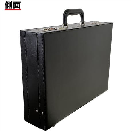 竹八謹製 (タケハチ) ハード アタッシュケース マチ幅変更可能 B4ファイル対応 2100g + 牛革製ケーブルバンド2個 セット tm0298
