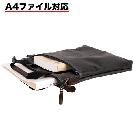 縦型 ショルダーバッグ 白化合皮 A4ファイル対応 490g 通勤 旅行 日本製 豊岡生産 + 竹八謹製 ケーブルバンド2個セット tm0628