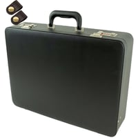 竹八謹製 (タケハチ) ハード アタッシュケース A3書類対応 2250g + 牛革製ケーブルバンド2個 セット tm0505
