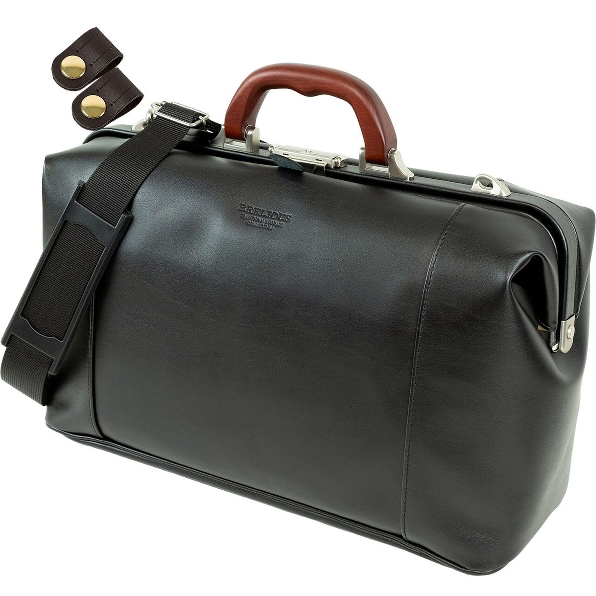 高級 本革 ダレスバッグ 天然木取手 A4ファイル対応 豊岡生産+竹八謹製 黒 ダレスバッグ 縦型 天然木取手 A4ファイル対応 1180g 日本製