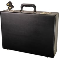 竹八謹製 (タケハチ) ハード アタッシュケース マチ幅変更可能 B4ファイル対応 2100g + 牛革製ケーブルバンド2個 セット tm0298