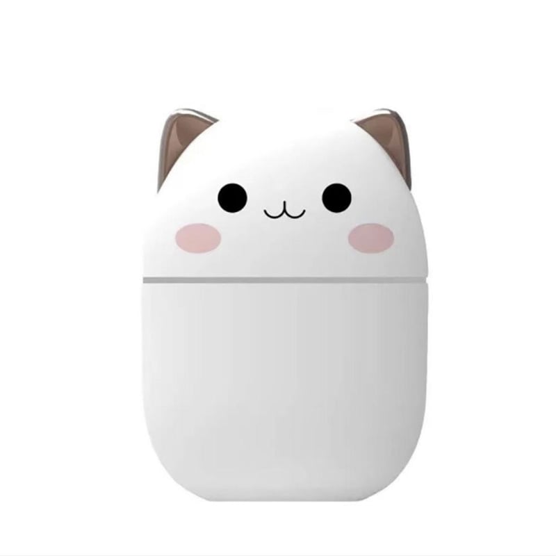 加湿器 猫 ネコ ホワイトorピンク CAT 乾燥対策 アロマ