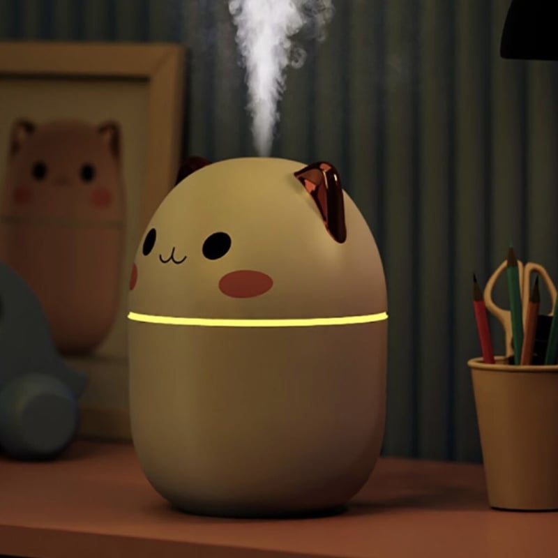 加湿器 猫 ネコ ホワイトorピンク CAT 乾燥対策 アロマ
