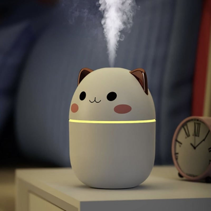レア 新品未使用 大容量 にゃんこ 加湿器 アロマ対応  茶トラ 加湿器 猫 ネコ ホワイトorピンク CAT 乾燥対策 アロマ