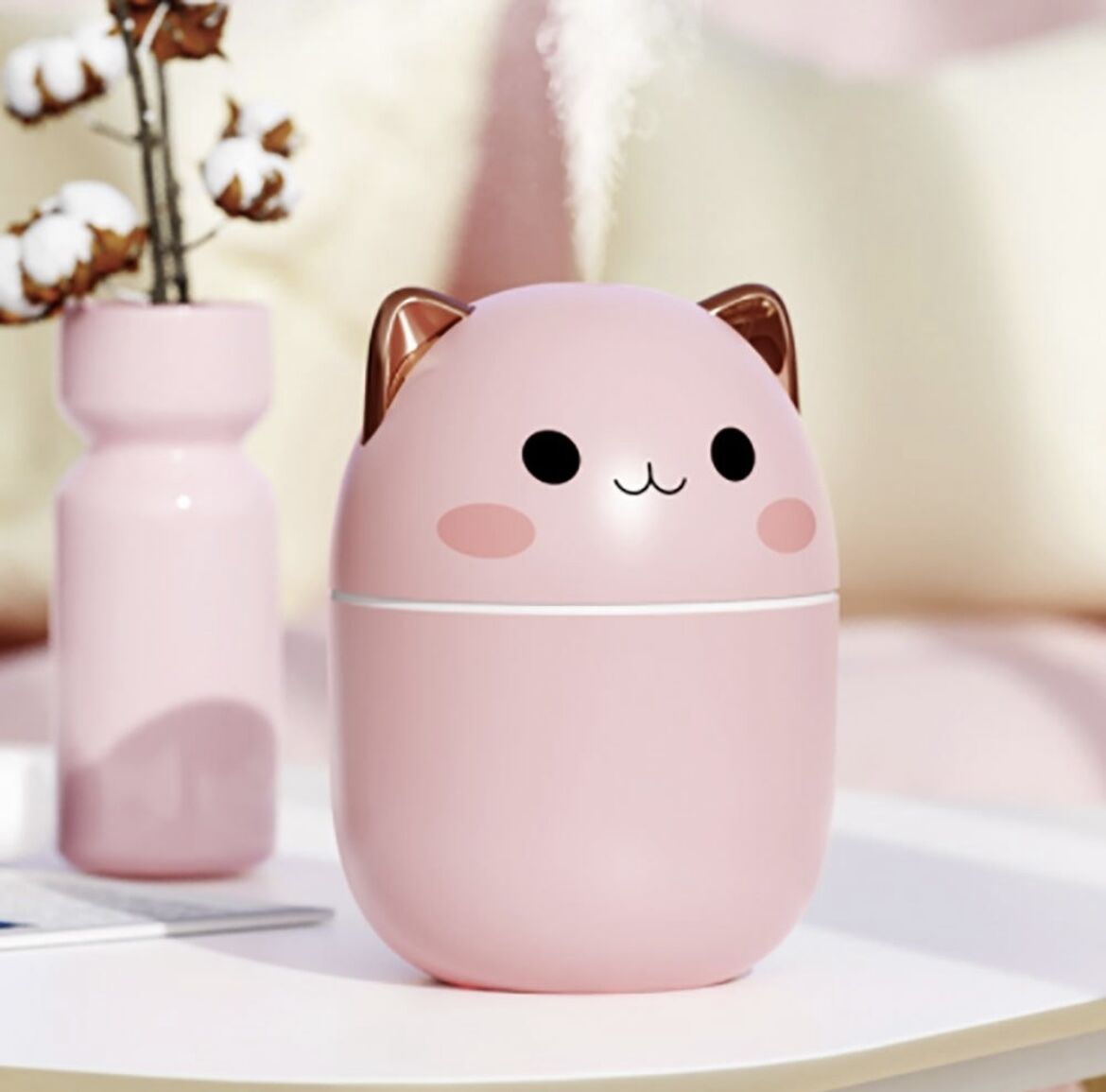 レア 新品未使用 大容量 にゃんこ 加湿器 アロマ対応  茶トラ Amazon | 加湿器 猫 ネコ ホワイト CAT 乾燥対策 アロマ