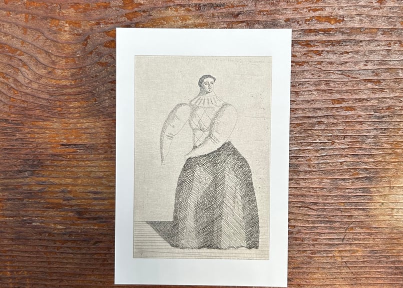 有元利夫　人物画　版画 Toshio Arimoto / 有元利夫版画額「Les Quaters Saisons 夏