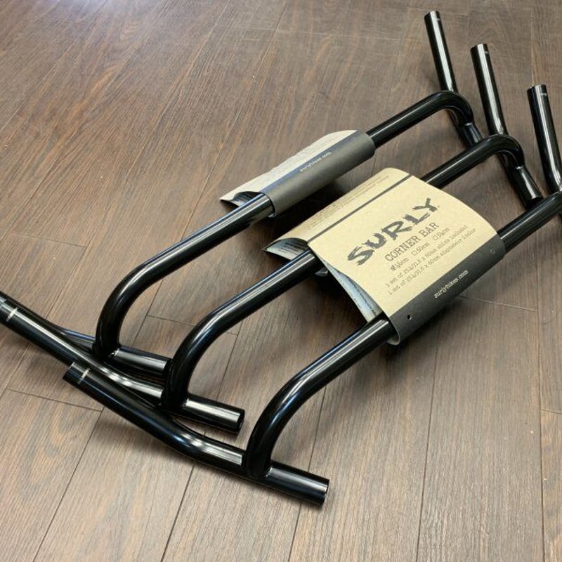 新品SURLY CORNER BAR 460mm Surly Corner Bar MTB Drop Handlebar (Black) (25.4mm) (50cm
