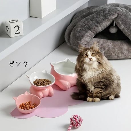 ねこ型フードボウル4点セット