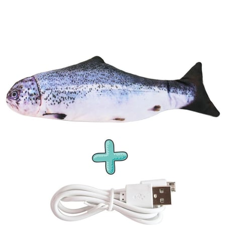 猫 おもちゃ 魚 鮭 サケ 跳ねる 電動 ペット 一人遊び フィッシュ 玩具 猫用 ネコ グッズ 猫のおもちゃ