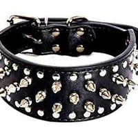 首輪 犬用 ブラック スタッズ トゲトゲ ワイルド スパイク チョーカ