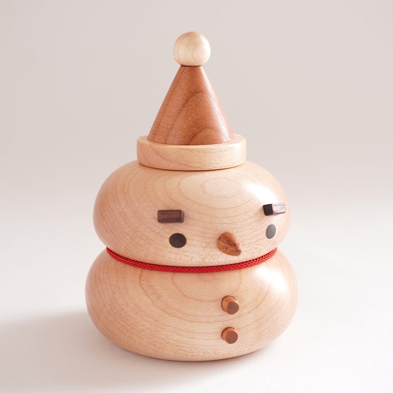 お正月飾り ひとつで二役 『雪だるまmochi』 | 木工房 福ひで