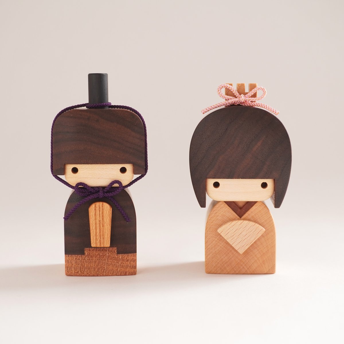 warabe雛 親王飾り（屏風・ぼんぼり付き） | 木工房 福ひで